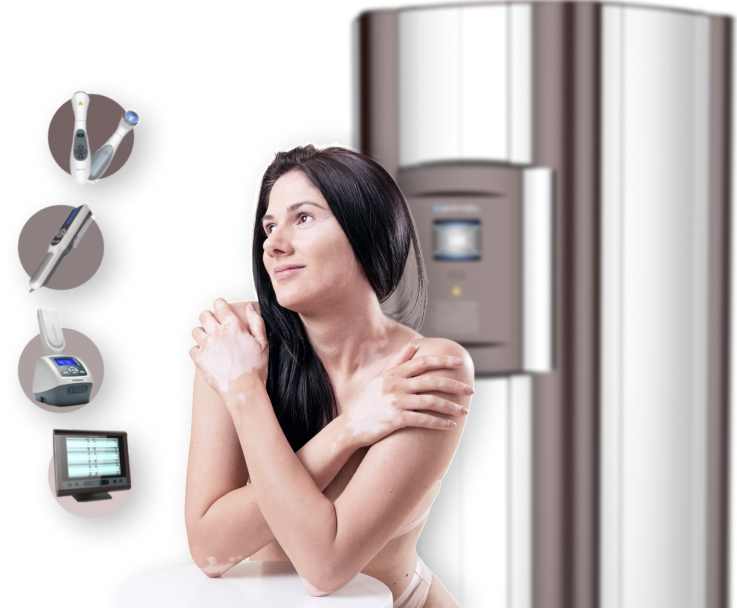 Лечение Витилиго и <br>Псориаза методом<br>фототерапии